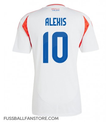 Chile Alexis Sanchez #10 Replik Auswärtstrikot Copa America 2024 Kurzarm